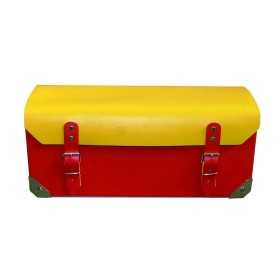 Bolso de piel para fontanero - amarillo/rojo - 46 cm