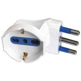 Adaptador Schuko que ahorra espacio - es012s - 90°-16a-blanco