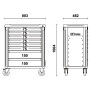 CASSETTE 8 CAJONES VUOTE GRIS C37 8/G - Beta C37/8-G BETA C37/8-G