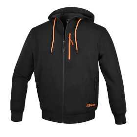 SUDADERA CREMALLERA LARGA CON CAPUCHA TALLA NEGRA. L - Beta 7665N L BETA 7665N L