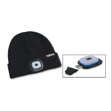 GORRAS DE LANA CON LUZ RECARGABLE. NEGRO TG.U - Beta 7980L BETA 7980L