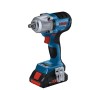 Llave de impacto bosch 1/2 - gds 18v-450 hc - con 2 baterías. 4ah + gal n-450